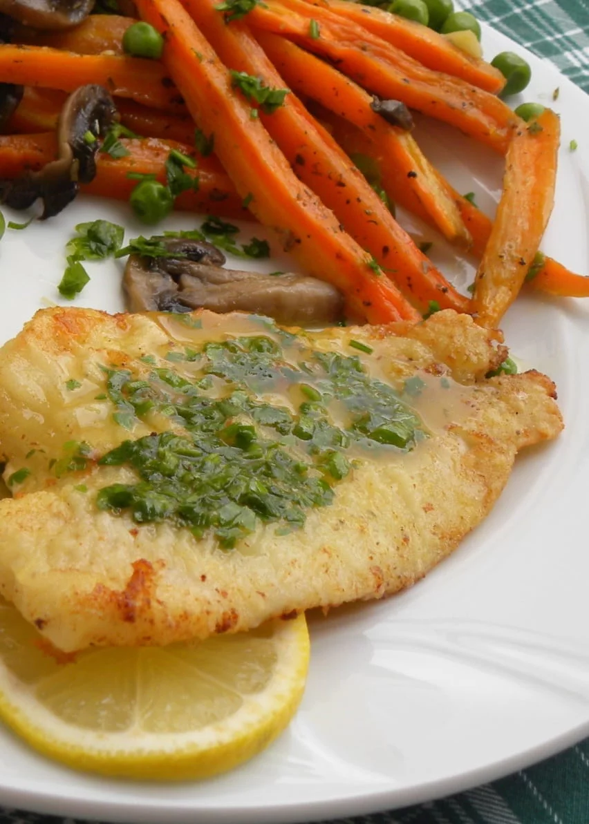Sole Meuniere with Roasted carrots