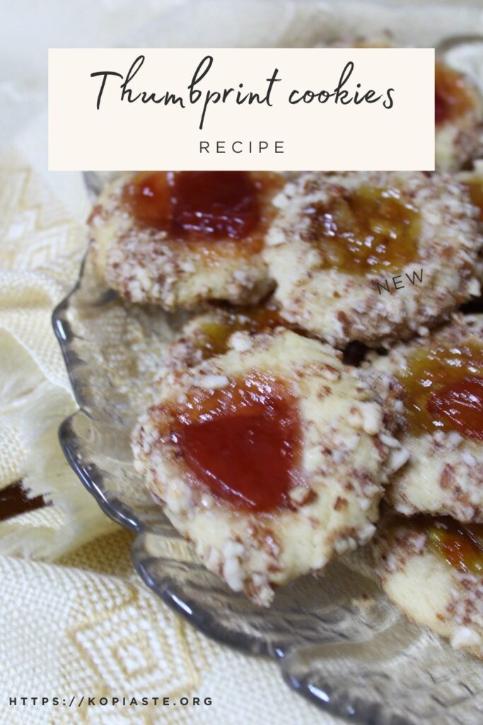 Collage Thumbprint cookies filled with jam image