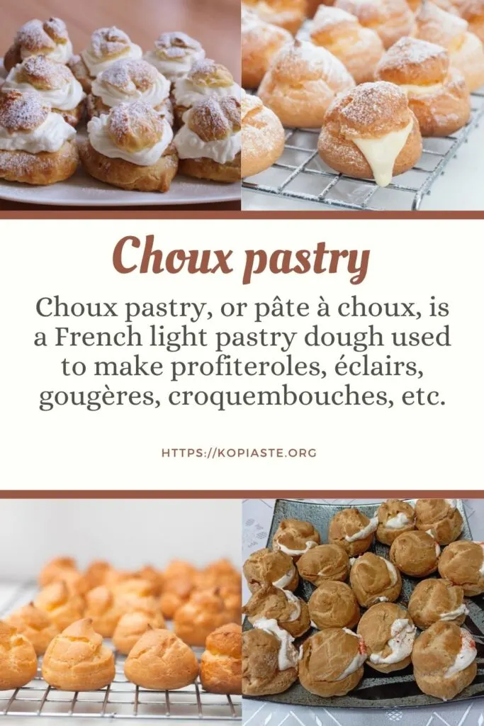 Collage choux pastry image