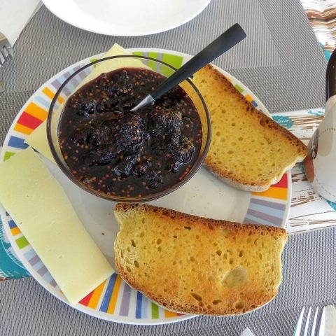 Mulberry Jam toast and graviera image
