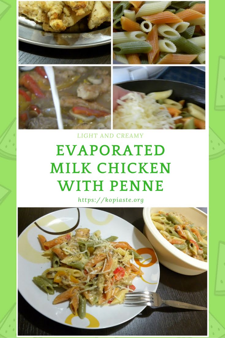 Collage Chicken with evaporated milk and penne image