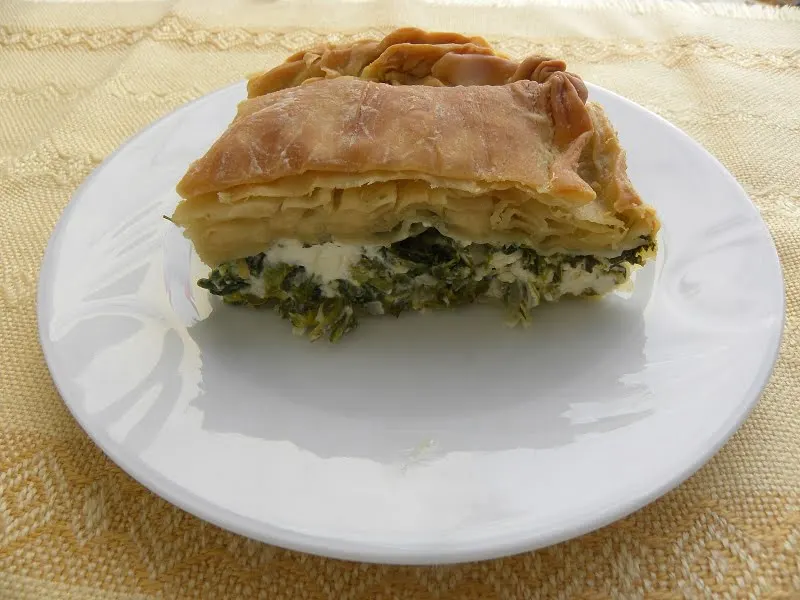 Greek Spanakopita cut image