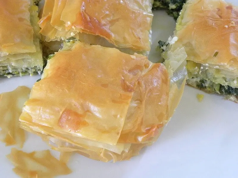 Spanakopita with store bought phyllo kroustas image