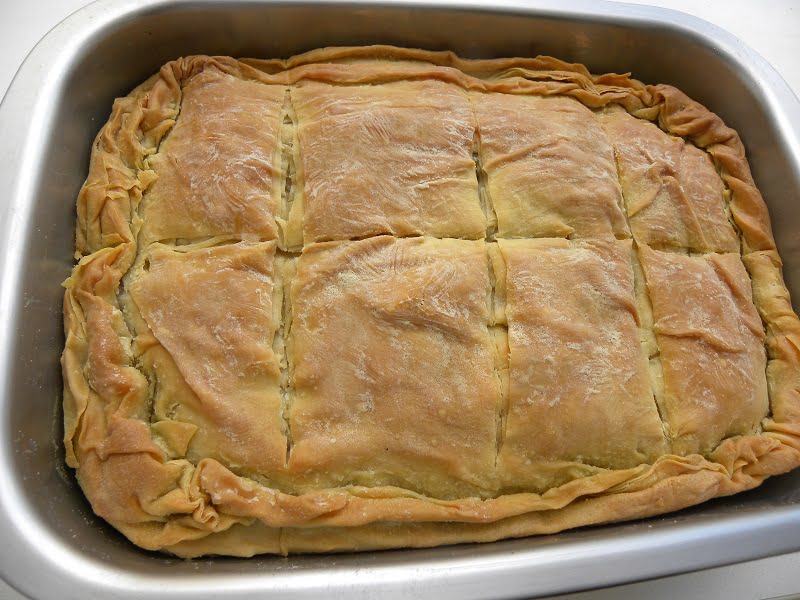 Greek spanakopita spinach pie image