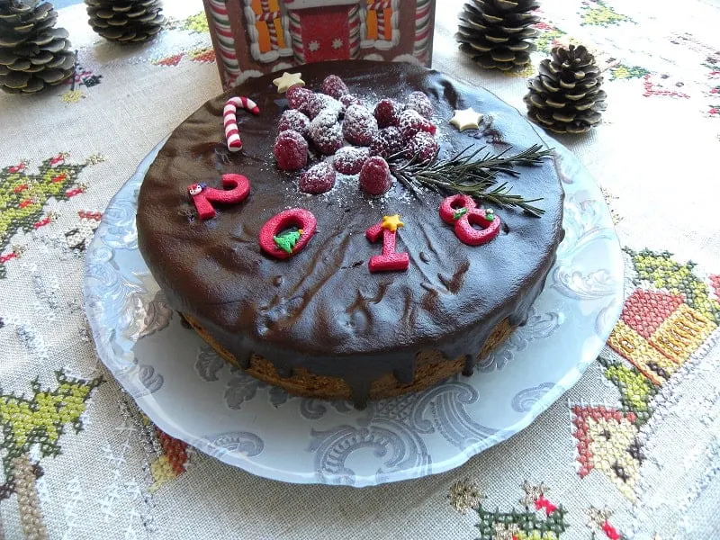 Chocolate almond cake vassilopita image