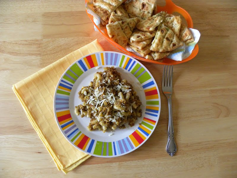 Brown lentils with pasta image