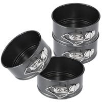 Hiware 4-Inch Mini Springform Pan Set - 4 Piece Small Nonstick Cheesecake Pan for Mini Cheesecakes, Pizzas and Quiches