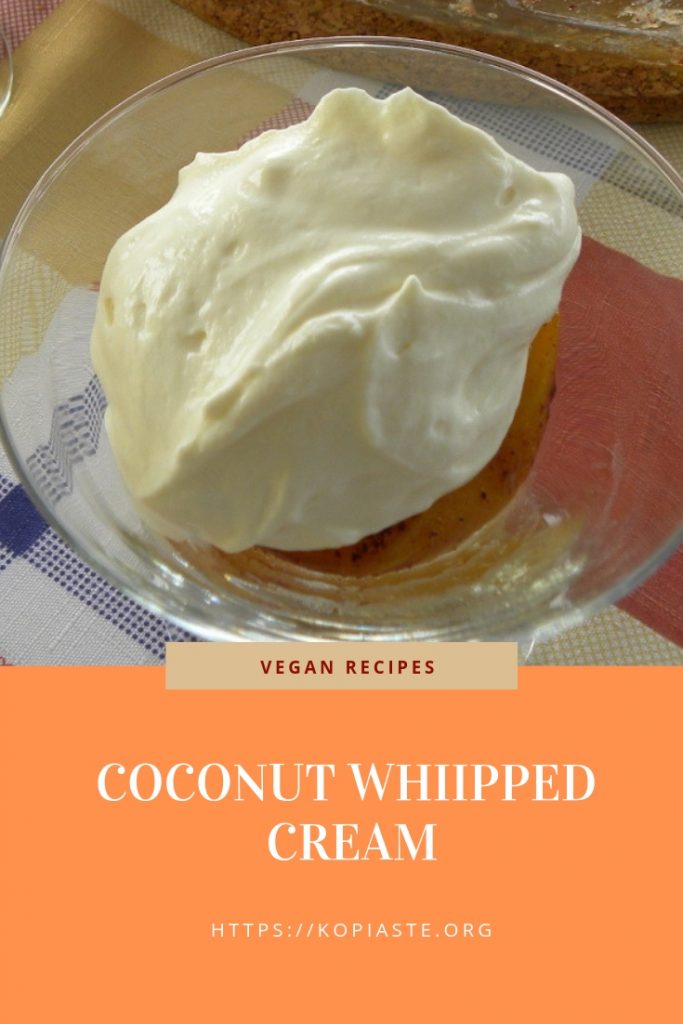 Vegan Coconut Whipped Cream Frosting Kopiaste..to Greek Hospitality