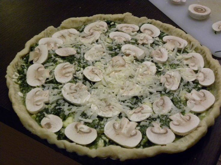 Spinach and Mushroom Tart with Buffalo Butter and Cheese Kopiaste..to