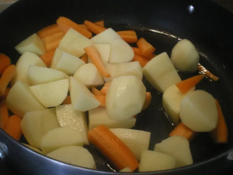 Sauteing the vegetables image