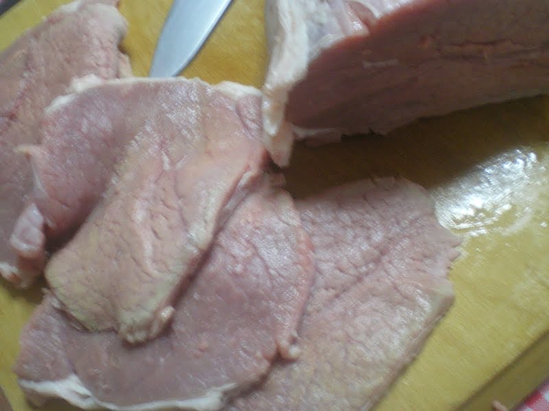 Veal cutlets before cooking image