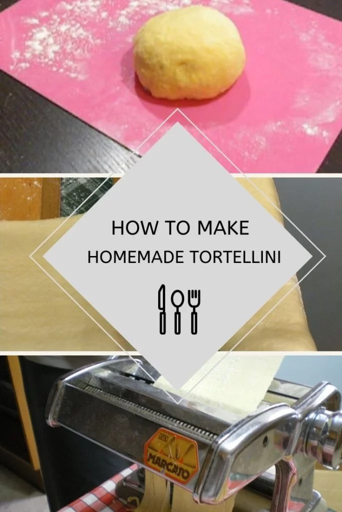Collage how to make homemade tortellini image