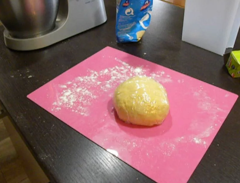 Pasta dough wrapped in cling film image