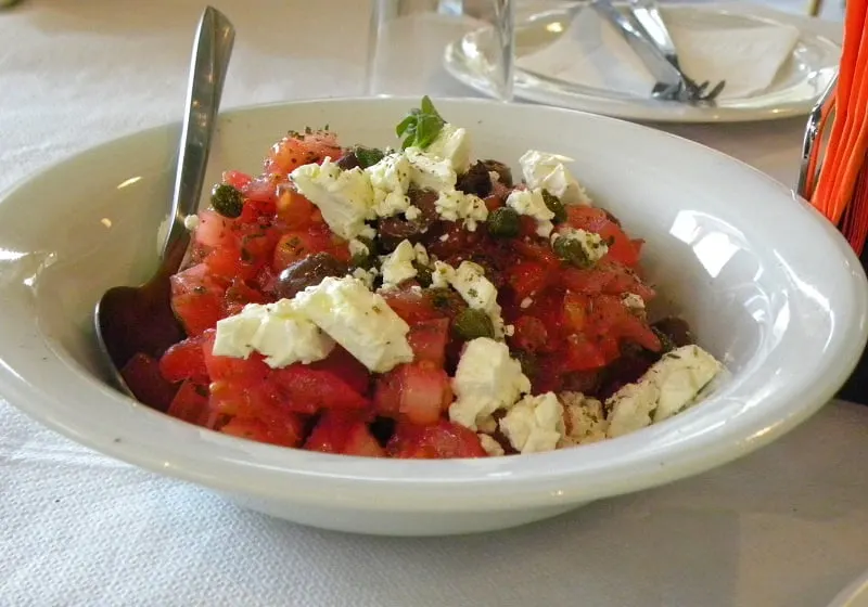 Dakos Cretan salad picture