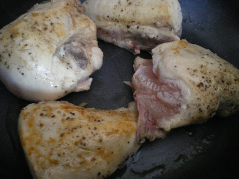 Sauteing chicken image