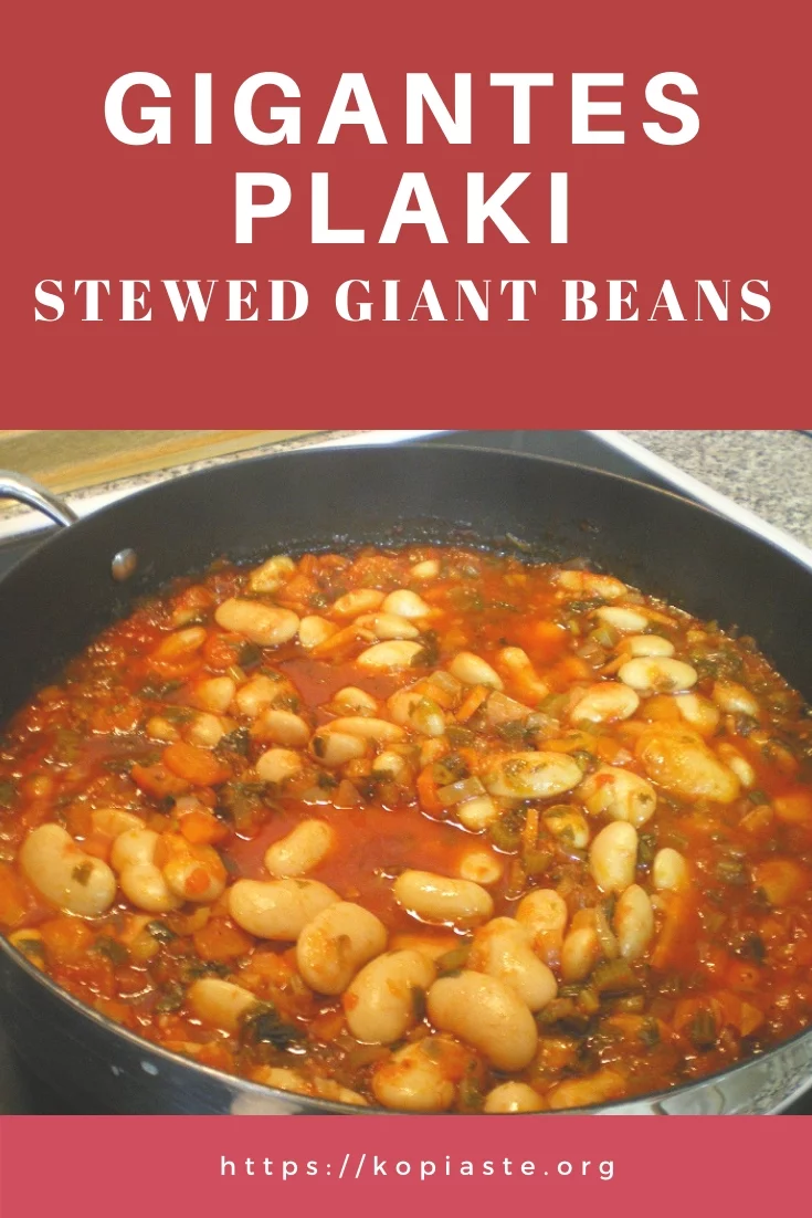 Gigantes Plaki sto Fourno (Baked Giant Beans) - Kopiaste..to Greek ...