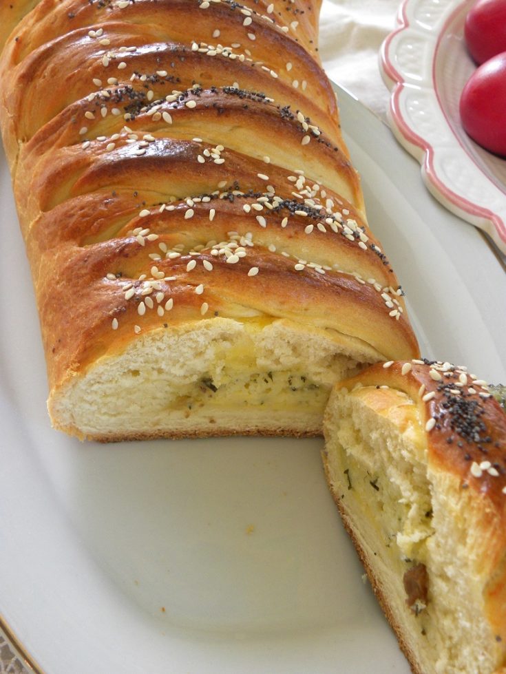 Braided Savory Cheese Tsoureki Kopiaste..to Greek Hospitality