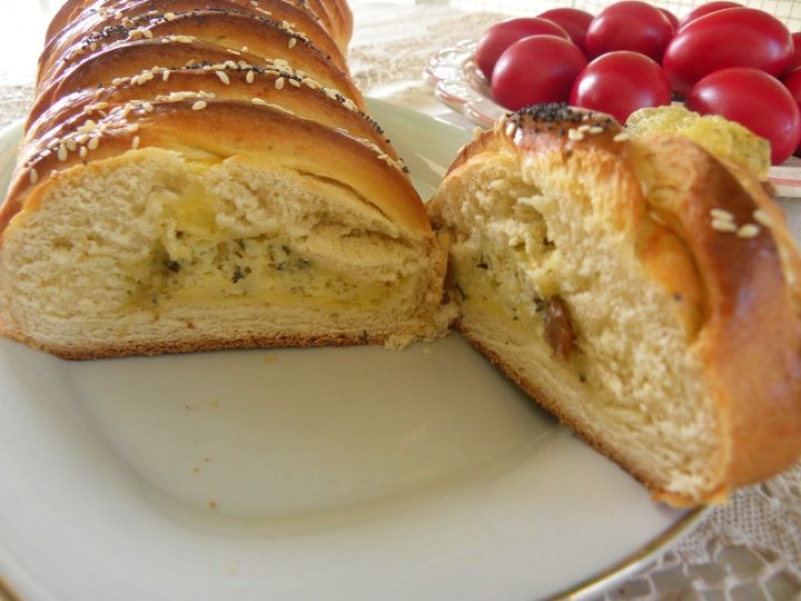 Braided Savory Cheese Tsoureki Kopiaste..to Greek Hospitality