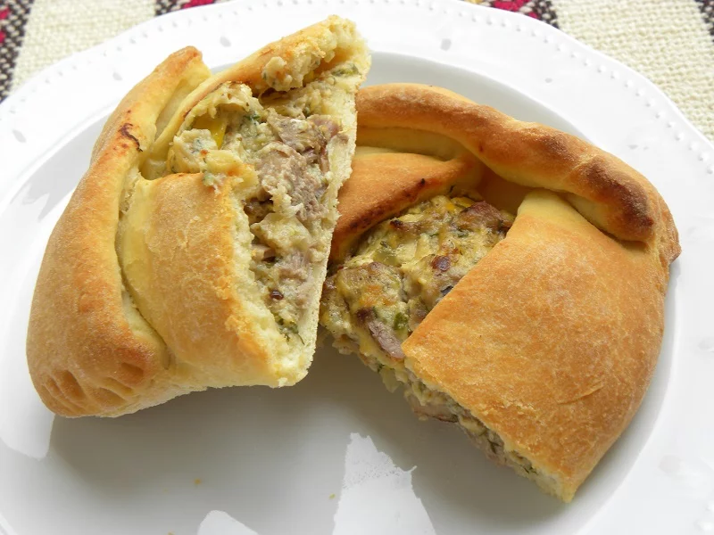 Arniopita, lamb pie image