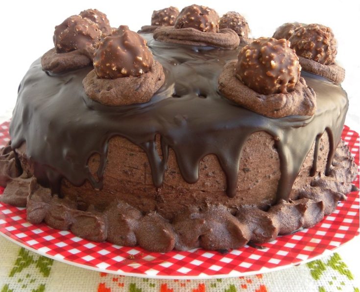 Ferrero Rocher Cake Recipe - Chocolate Hazelnut Cake Recipe