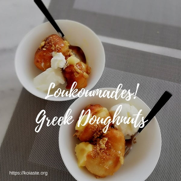 Collage Loukoumades Greek Doughnuts image