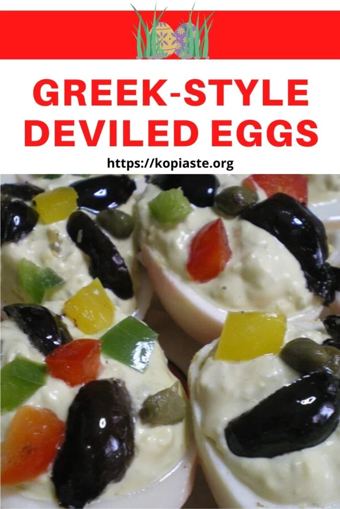 Greek-style Deviled eggs image