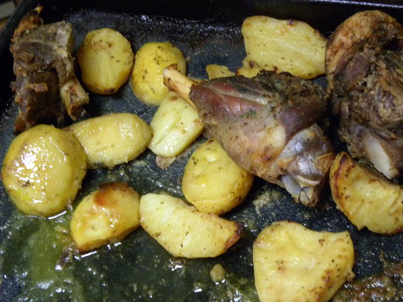 Leftover lamb with potatoes image
