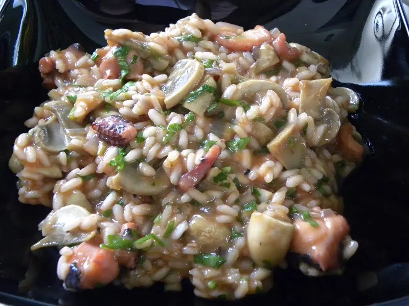 Octopus risotto picture