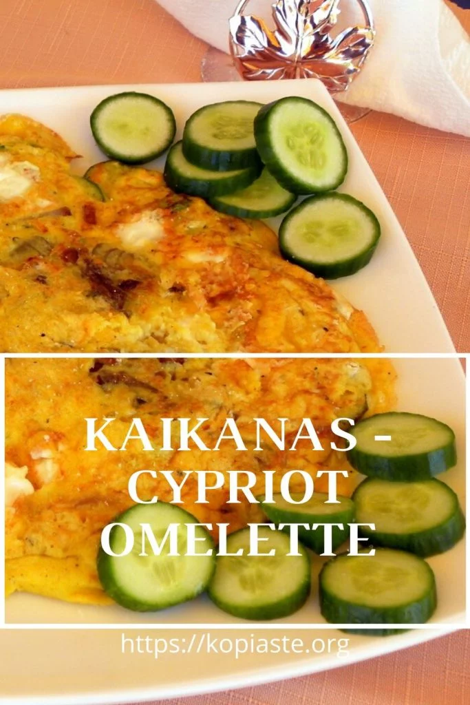 Collage kaikanas Cypriot omelette image