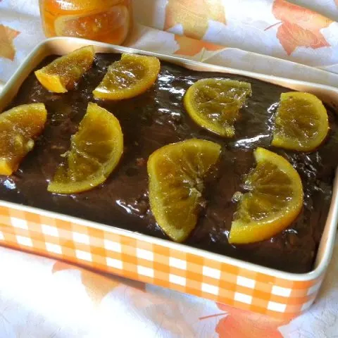 Walnut Cake with Chocolate and Orange Image