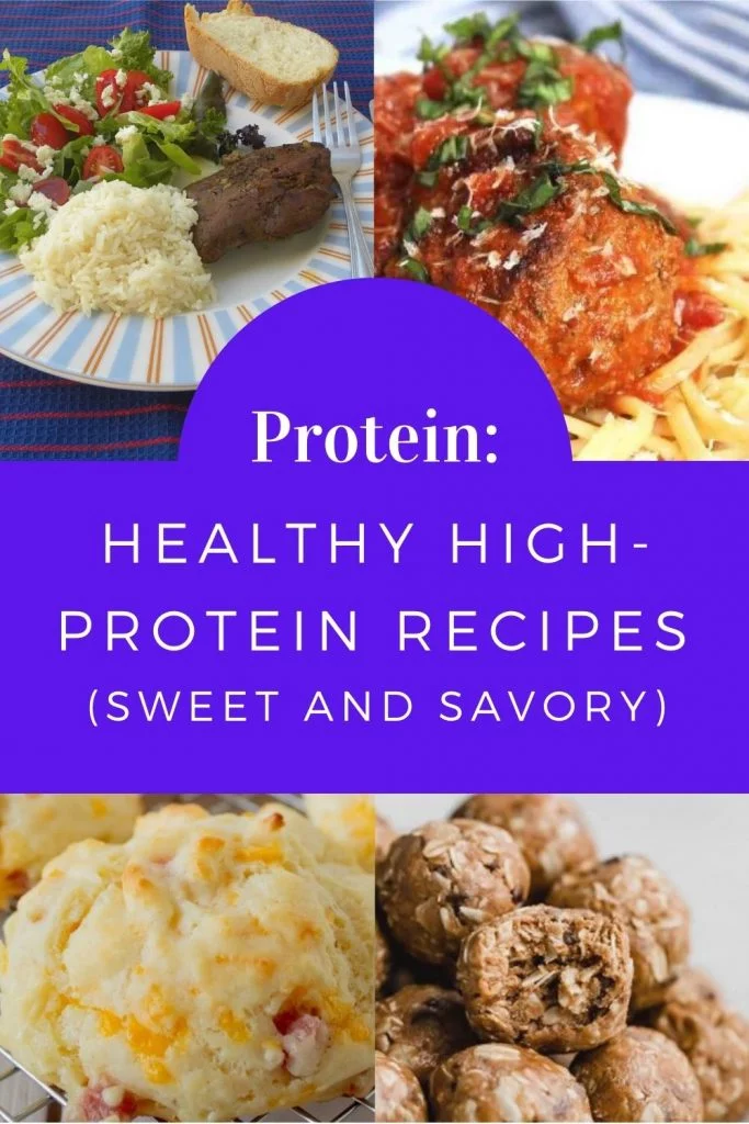 Collage Healthy High-Protein Recipes image