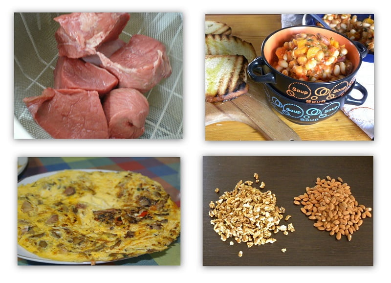 Collage protein food image