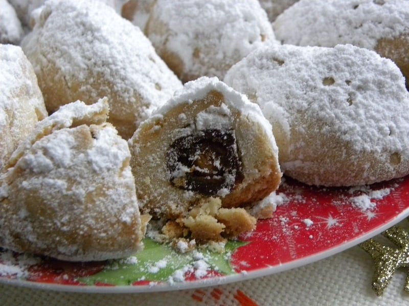 Date and almond filled kourabiedes image