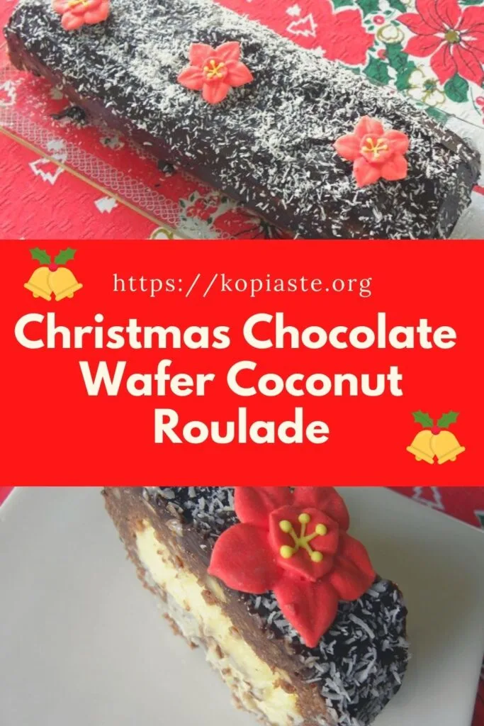 Collage Christmas Chocolate Wafer Roulade picture