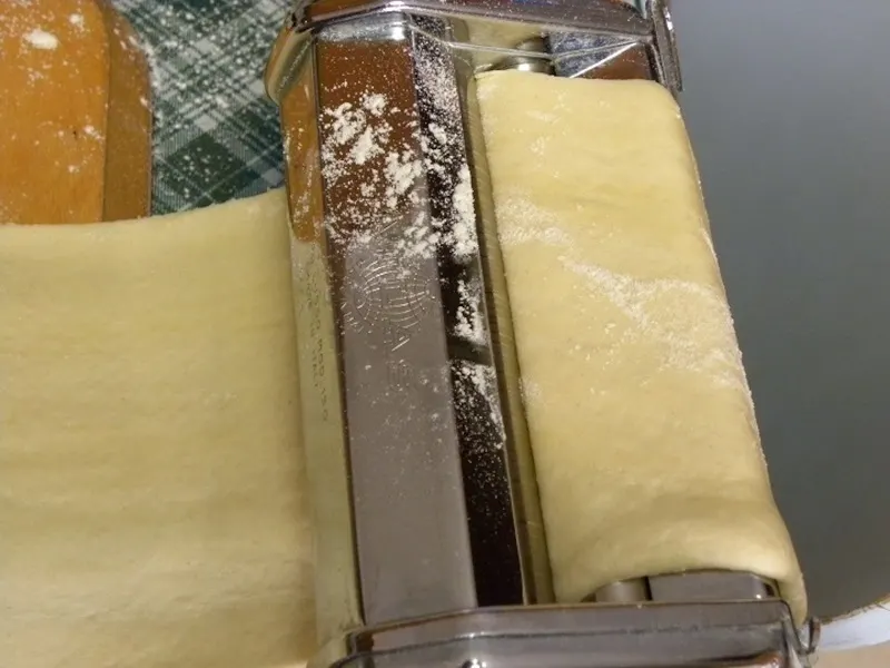 Making Phyllo on a manual pasta machine image