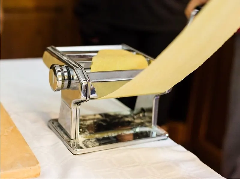 Making dough on a pasta maker image