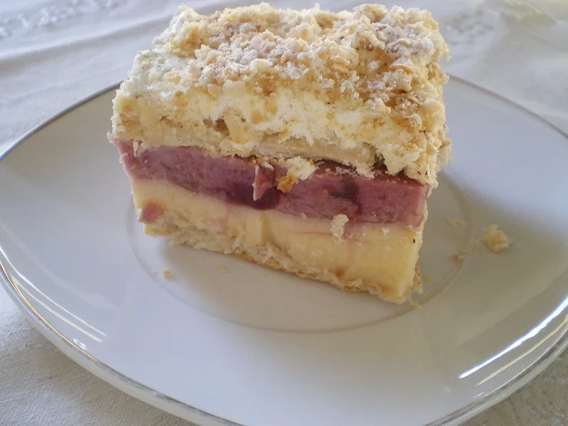 Millefeuilles with cherry mousse image