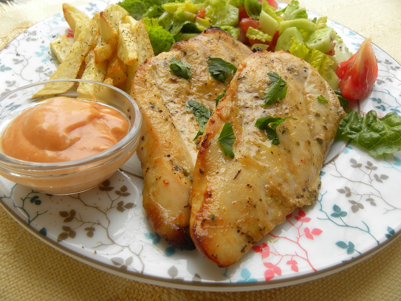Oven Baked Marinated Chicken Breast image