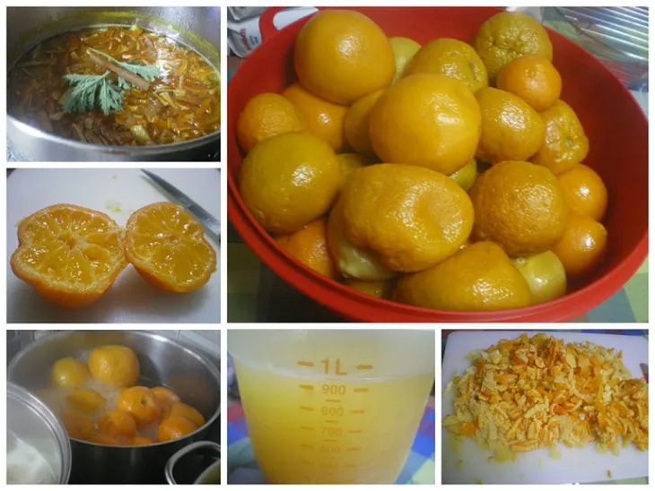 Collage making citrus marmalade image