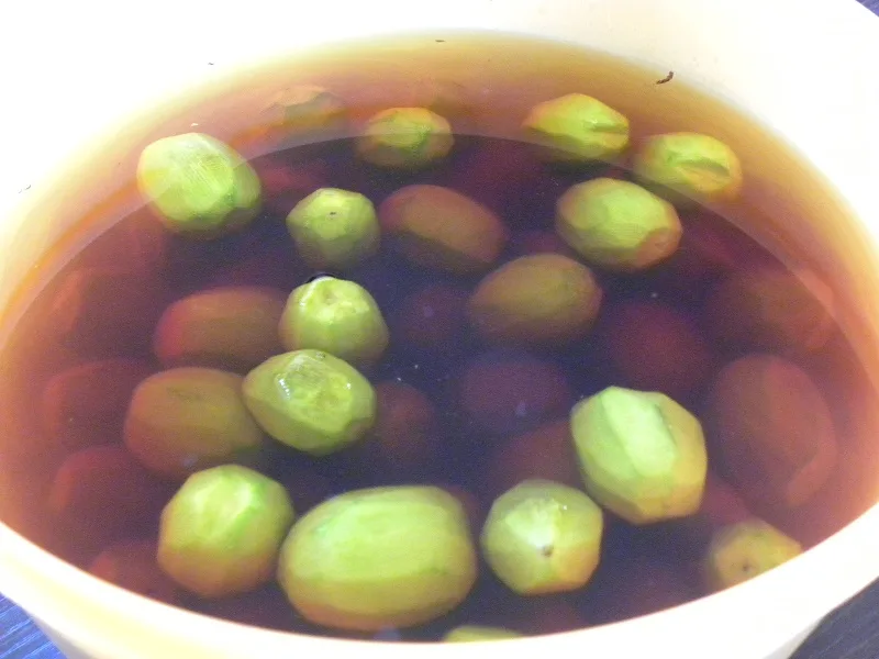 green walnuts peeled image