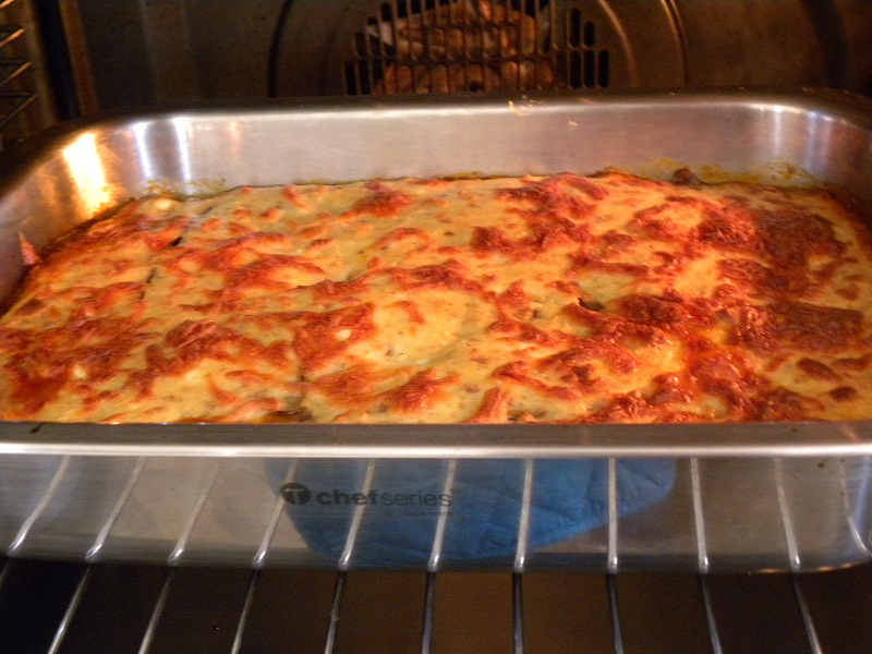 Baking moussakas in the oven image