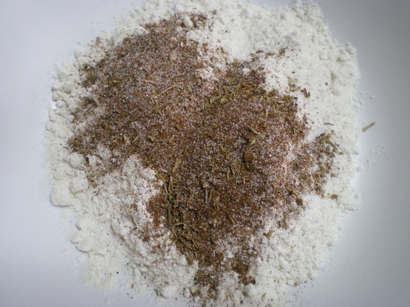 Spices mixed with flour image
