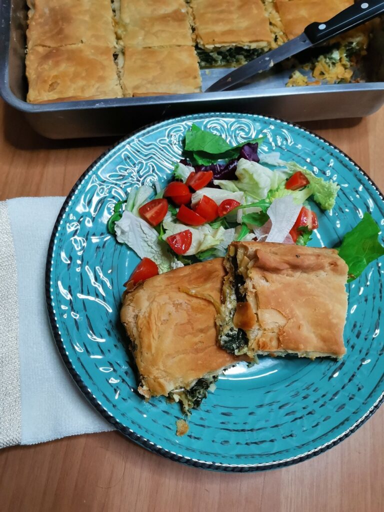 Spanakopita with flaky buttery phyllo image