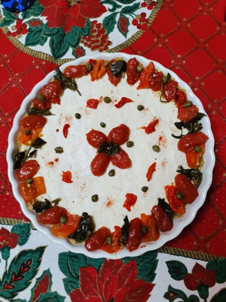 Dakos savoury cheesecake 2021 with capers image