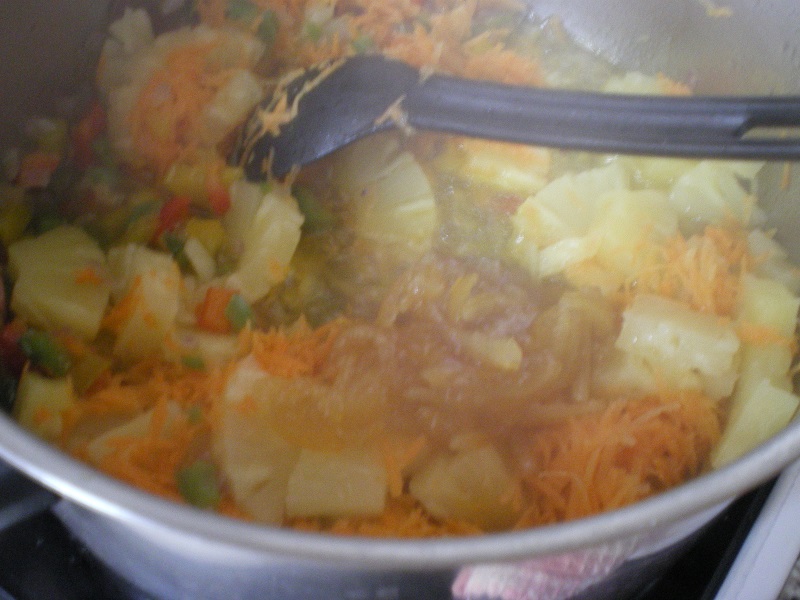Preparing the sweet and sour sauce for turkey image
