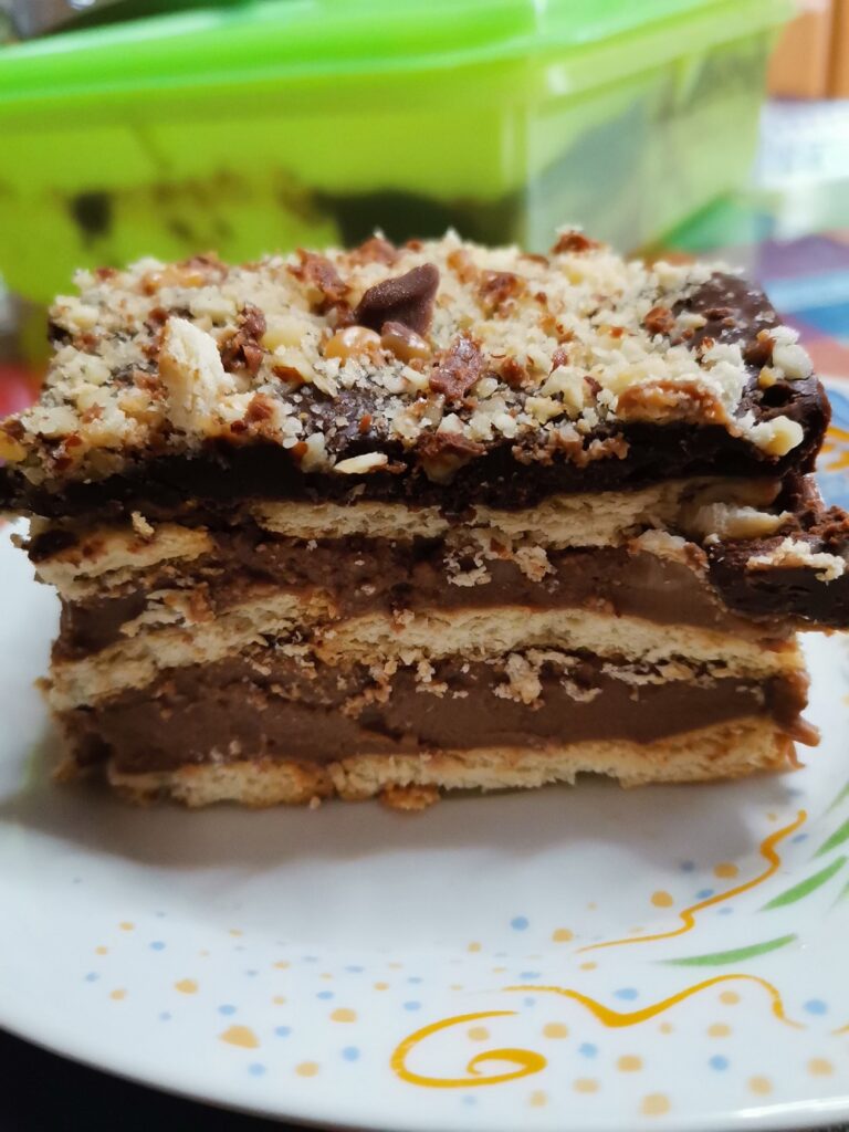 All chocolate biscuit and hazelnut cake image