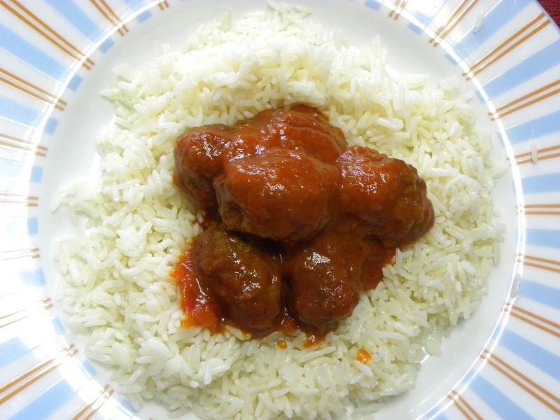 Soutzoukakia with rice image