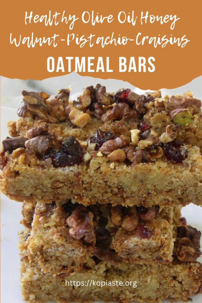 Collage Healthy olive oil  oatmeal bars image