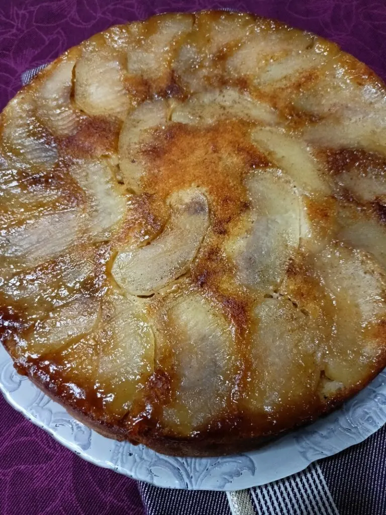 Greek upside down apple cake image