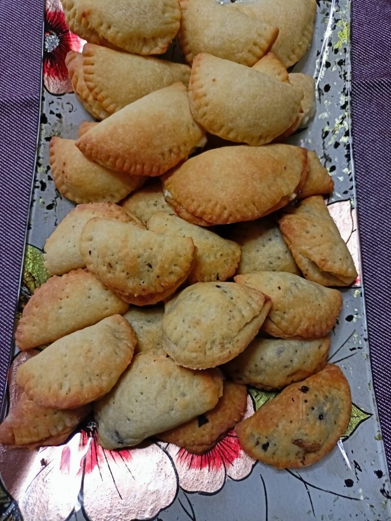 Cheese and olives mini kourou phyllo turnovers image